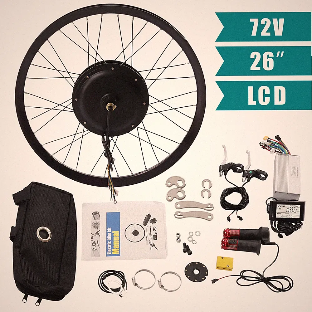 26 inch Rear Wheel 72V 2000W Electric Bicycle Motor E-Bike Hub Conversion Kit